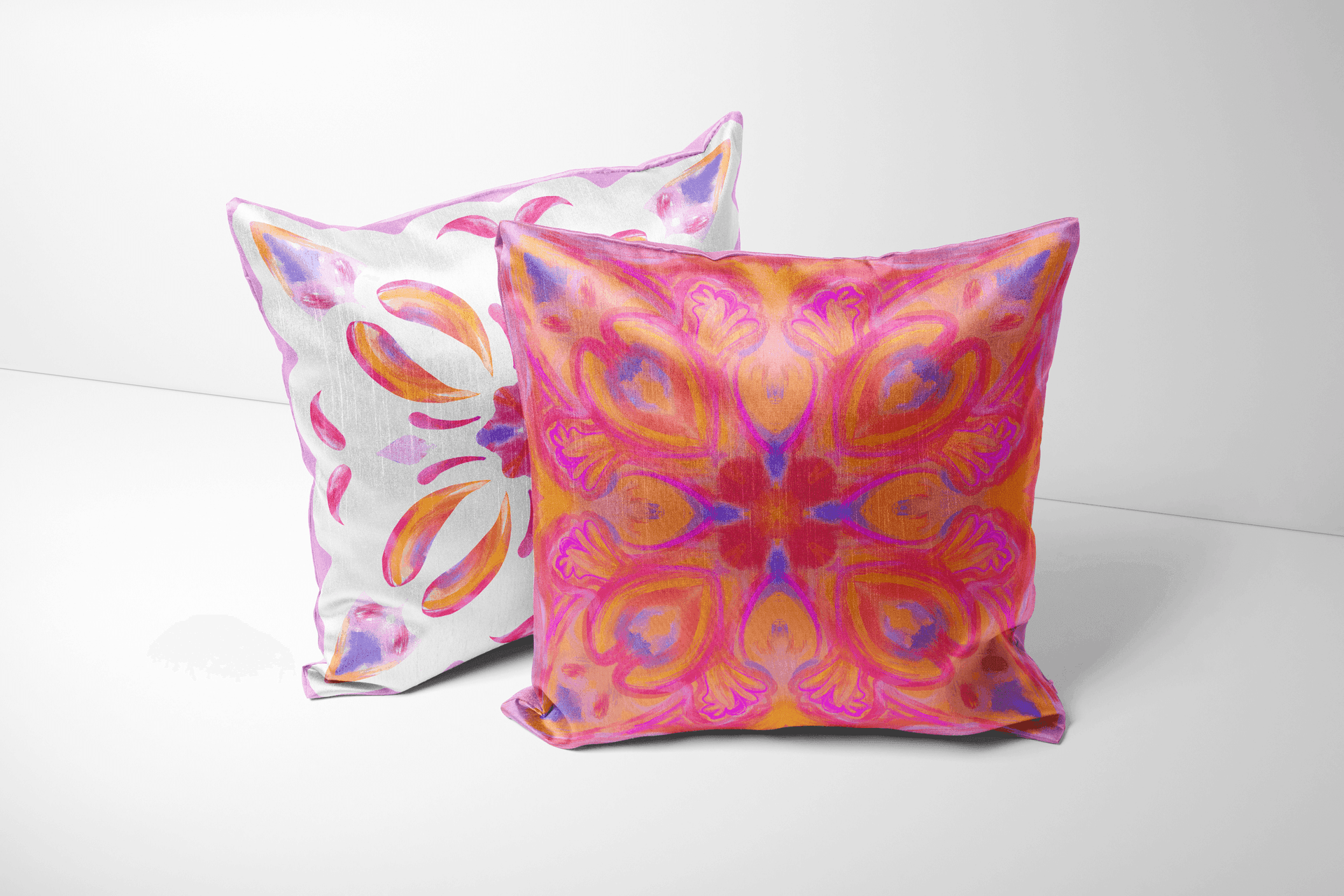 Watercolor art pillow design